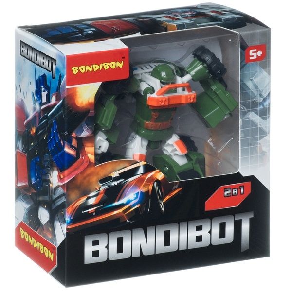 Трансформер 2в1 BONDIBOT робот-зелёный внедорожник, Bondibon