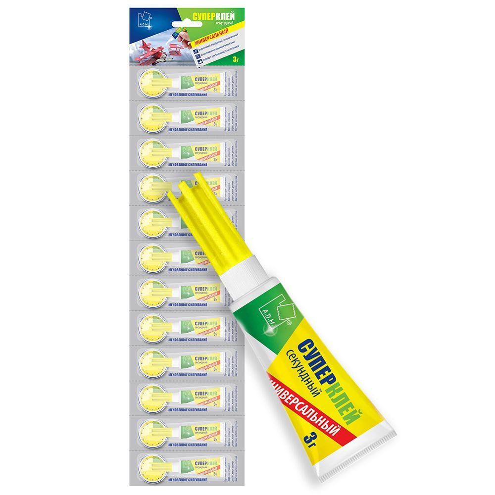 Клей Супер 3гр, вертикальный блистер A.D.M