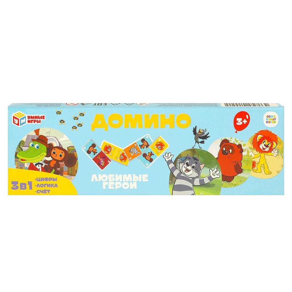 Союзмультфильм. Любимые герои. Домино. 175х55х18 мм. Умные игры 
