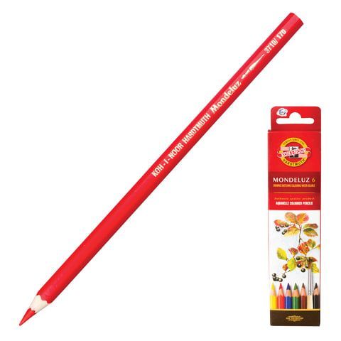 Обложка товара «Цветные карандаши акварельные KOH-I-NOOR MONDELUZ  6 цветов шестигранные»