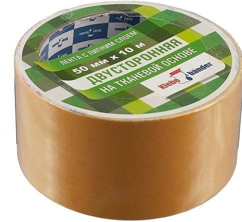 Двусторонняя лента  50мм х 10м ткань в и/у Klebebander/36