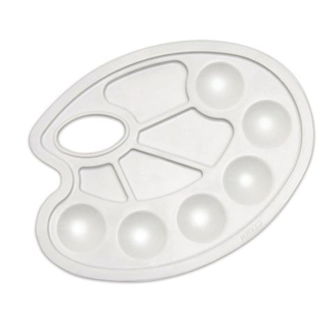 Палитра художника СТАММ, 10 ячеек, белая 