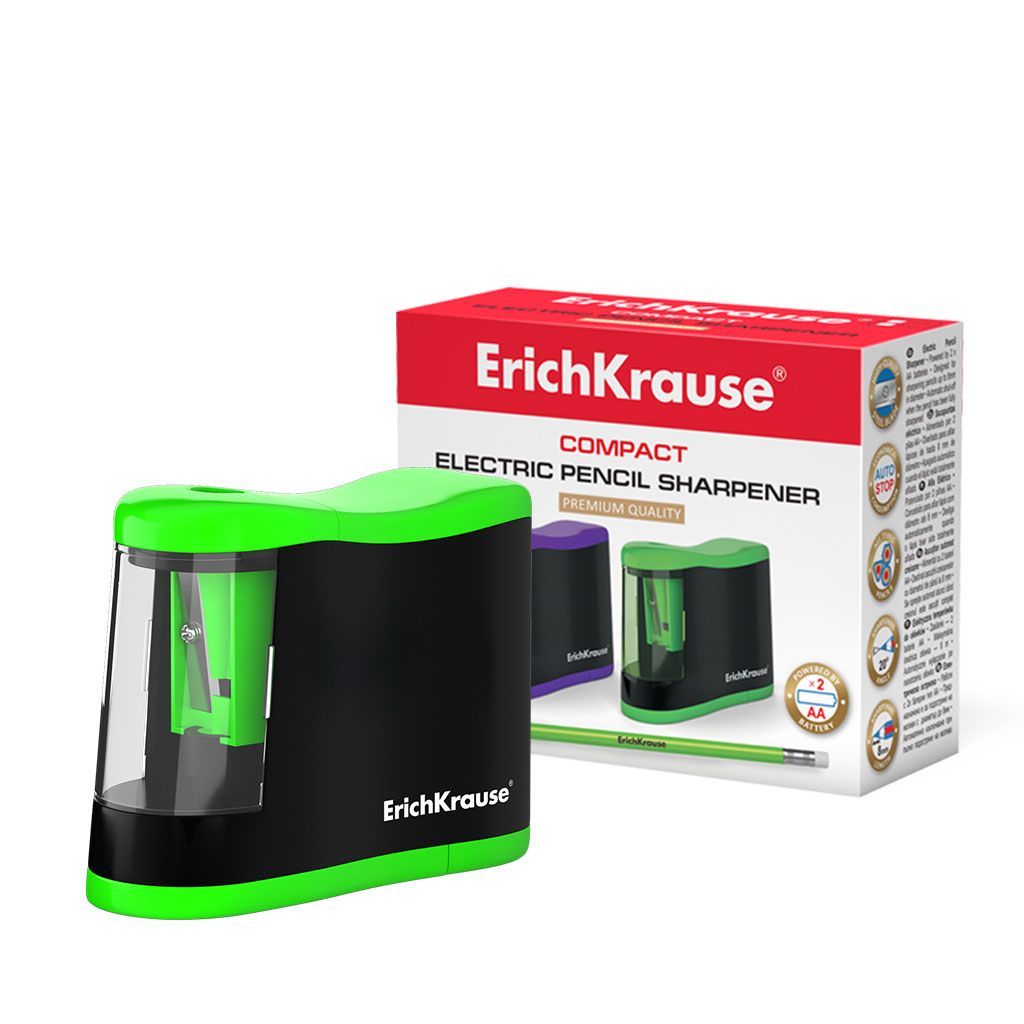 Точилка электрическая ErichKrause® Compact с контейнером
