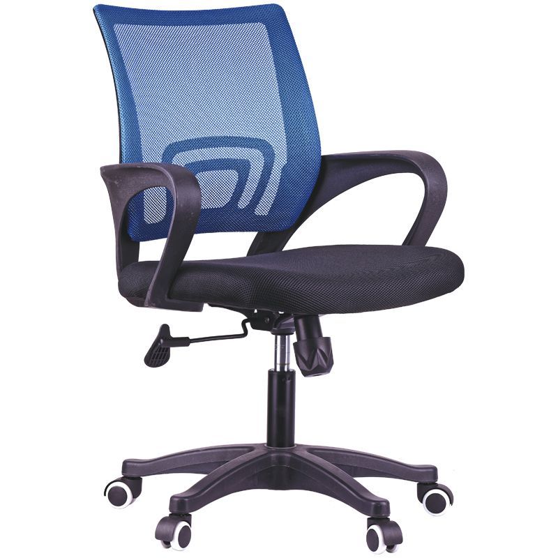 Кресло оператора OfficeSpace SP-M96, ткань, спинка сетка синяя/сиденье TW черная, механизм качания 2