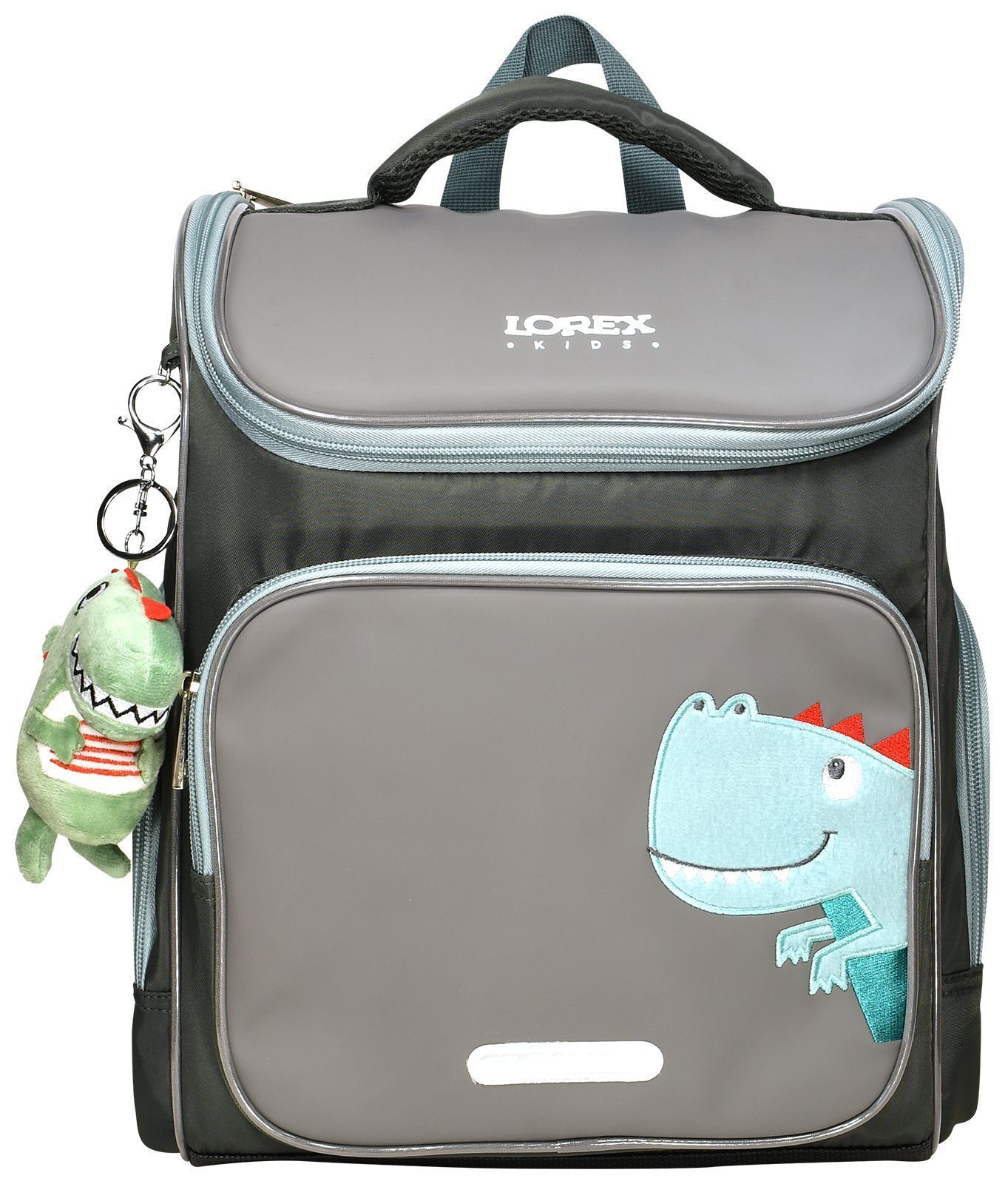 Рюкзак LOREX KIDS CLASSIC DINO 16 л серый 36x28x16 жестк. каркас 1 отд. молния держатель для карточек брелок д/мальчиков