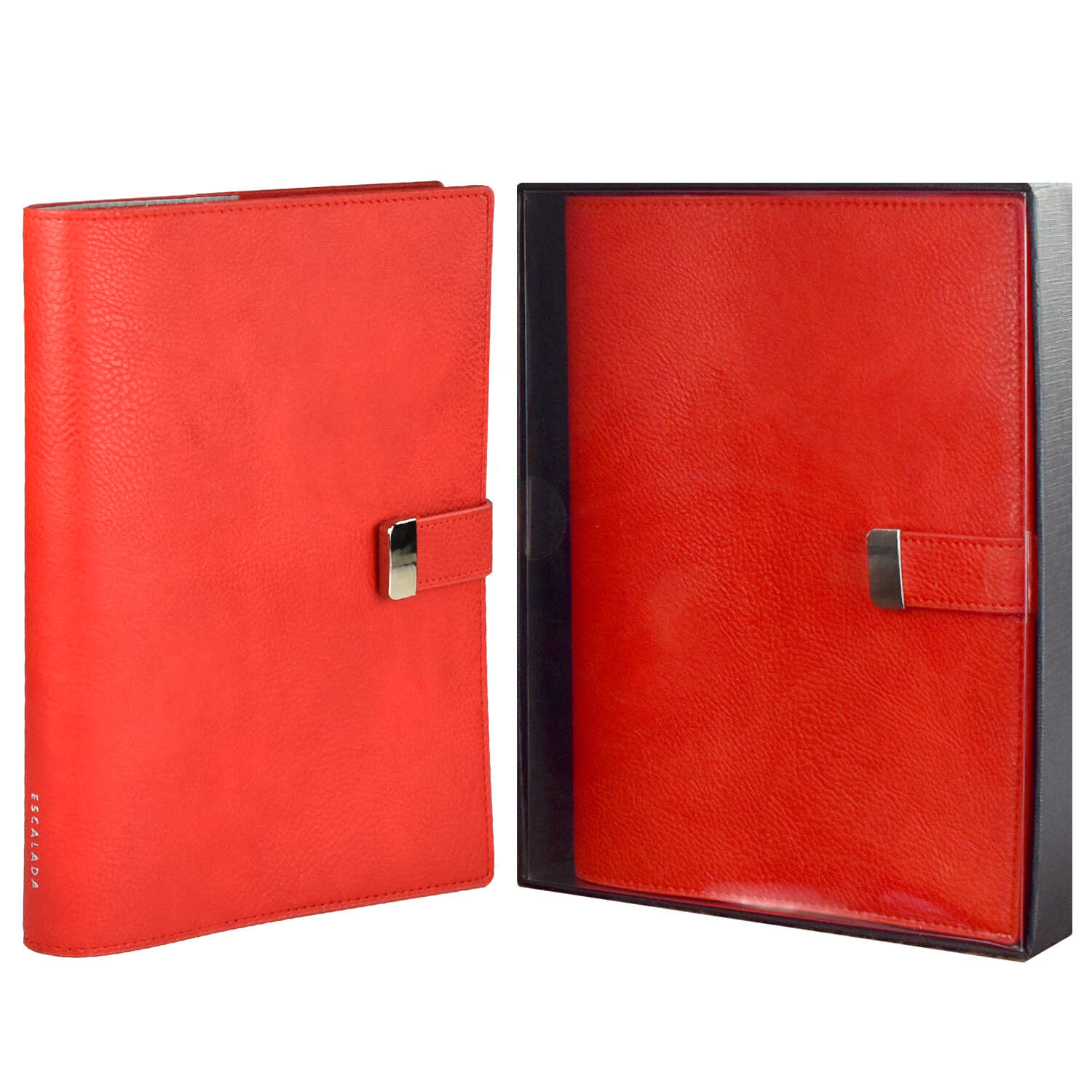 Ежедневник недатированный  ESCALADA, А5+, 160 л., ШЕВРЕТ КРАСНЫЙ (кожзам:  170х245 мм, мягкий переплёт)