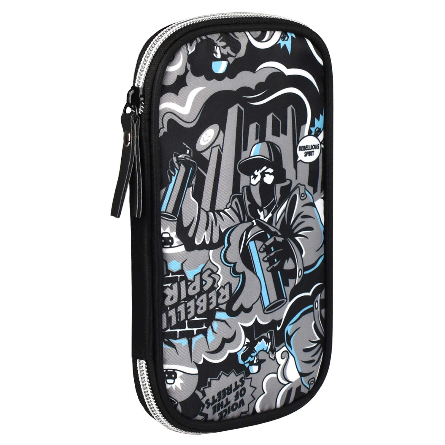 Пенал школьный Феникс+, БУНТАРСКИЙ ДУХ 11x20x2 см, полиэстер, молния).