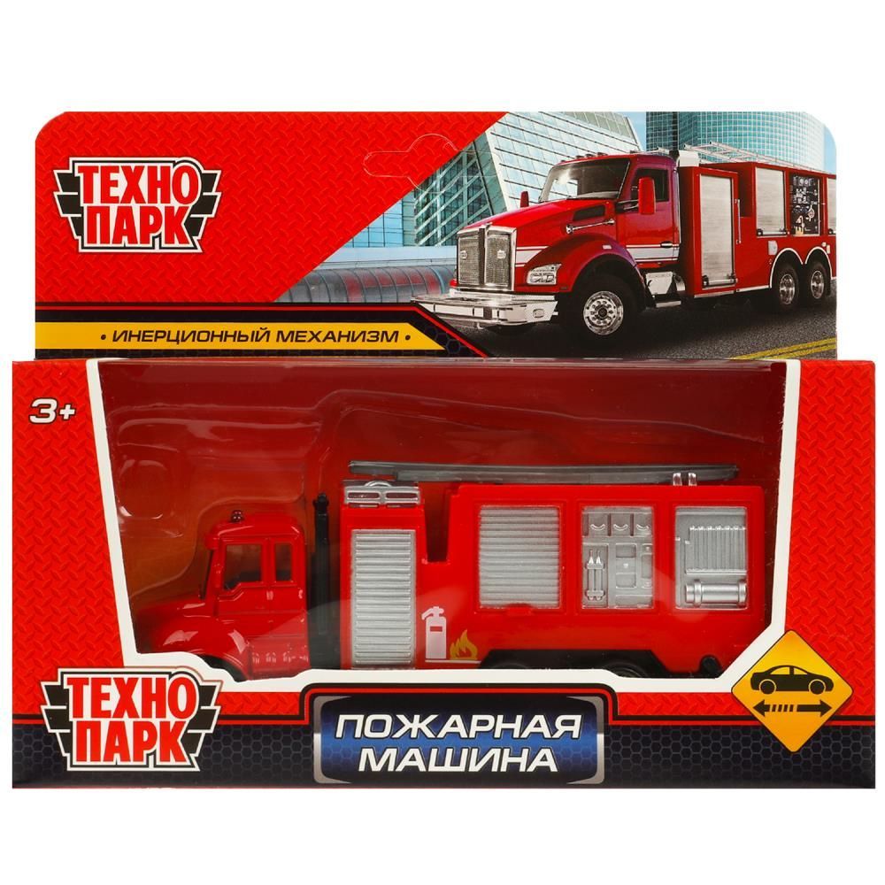 Обложка товара «Машина металл ПОЖАРНАЯ МАШИНА, 13 см, инерция, кор. Технопарк »