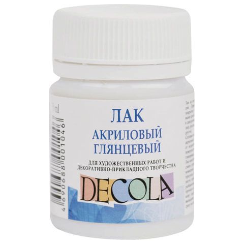 Обложка товара «Лак акриловый глянцевый "Декола", 50мл, в банке, Невская Палитра»