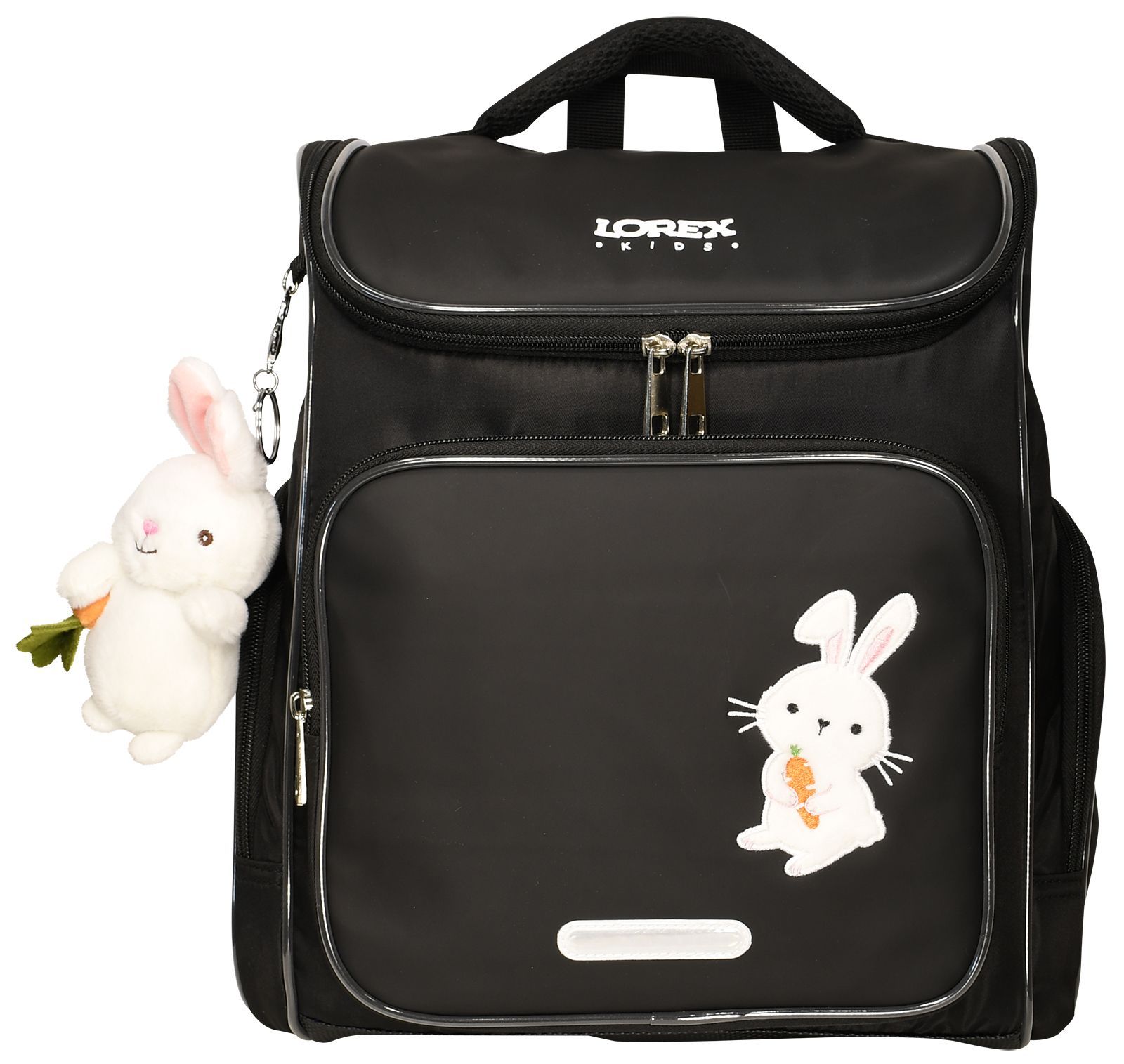 Рюкзак LOREX KIDS CLASSIC WHITE RABBIT 16 л черн. 36x28x16 жестк. каркас 1 отд. молния держатель для карточек брелок д/девочек