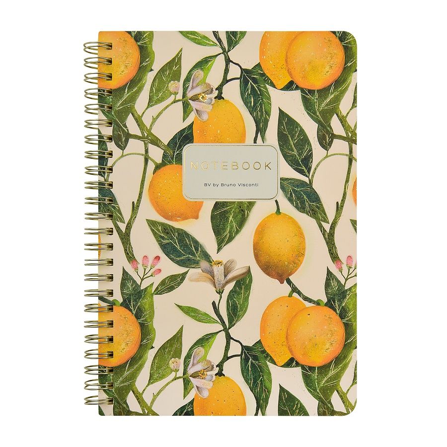 Обложка товара «ТЕТРАДЬ НА ГРЕБНЕ, А5, Bruno Visconti "FLORA.PARADISE.LEMONS" 60л. клетка»