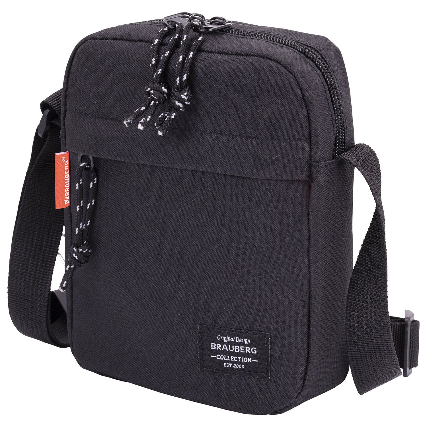 Обложка товара «Сумка на плечо BRAUBERG COMPACT, два кармана, черная, 19х14х5см, 271688»