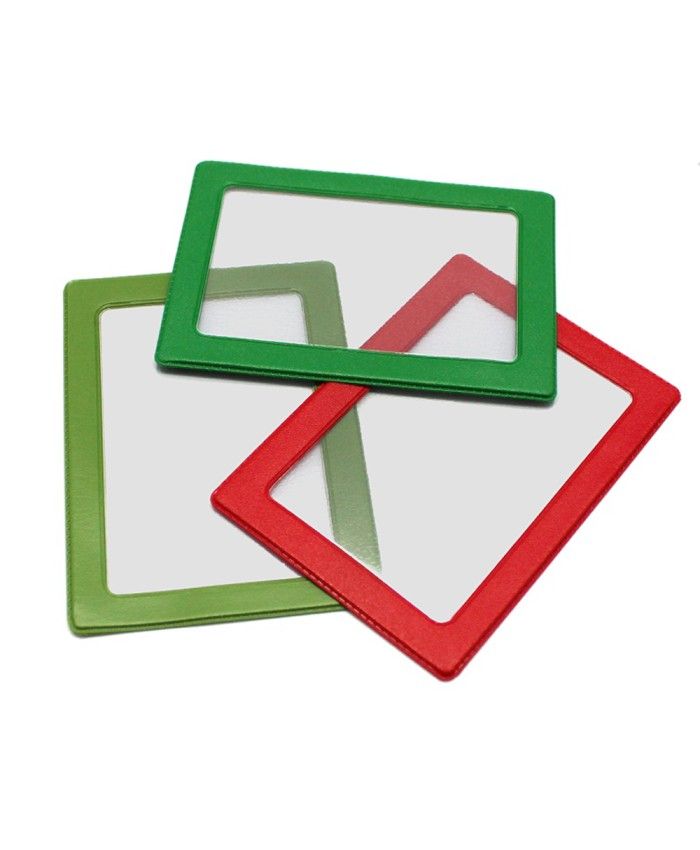 Обложка-карман для проездных документов в цветной рамке, 69*92 мм, ПВХ, цветн.ассорти, 50 шт