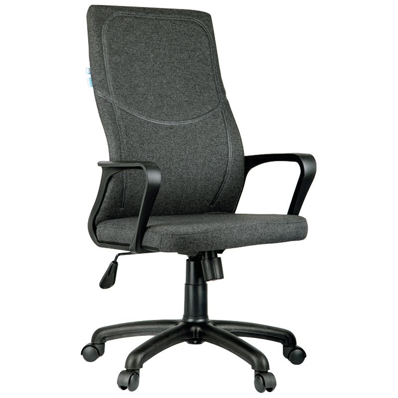 Кресло руководителя Helmi HL-E65 "Sigma", ткань серая, механизм качания 302878