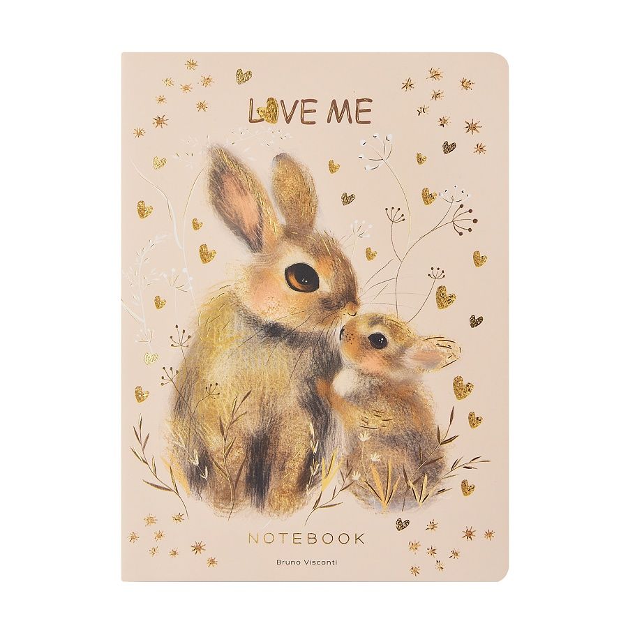 Обложка товара «ТЕТРАДЬ А5, Bruno Visconti "Love me.Зайки" 40л. клетка»