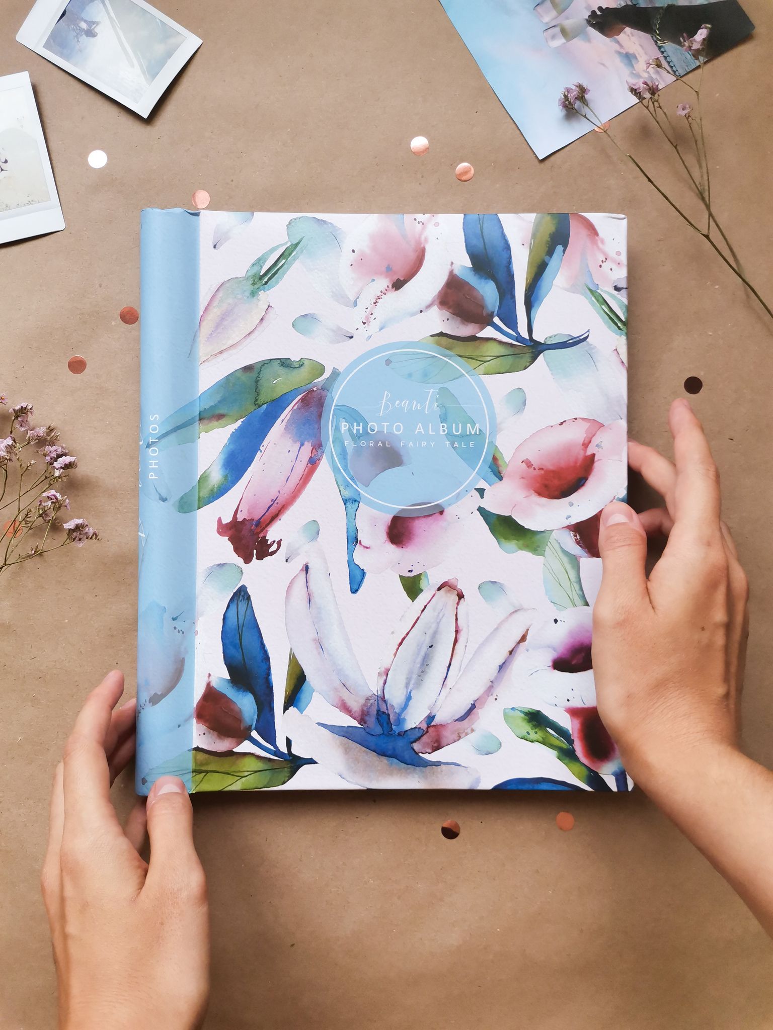 Фотоальбом на 10 магнитных листов 23х28 см, внутр. спираль "flora art" Колокольчики 