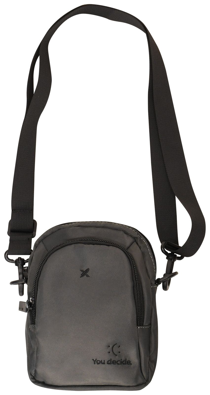 Обложка товара «Сумка кросс-боди LOREX CROSS BODY SQUARE YOU DECIDE 14x18x5 см серый твилл молния, вышивка, 1 карман универс.»