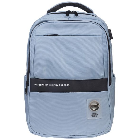 Рюкзак Hatber PRO -Blue rain- 43х31,5х14,5см полиэстер нагружная стяжка 2 отделения 4 кармана, с USB-выходом