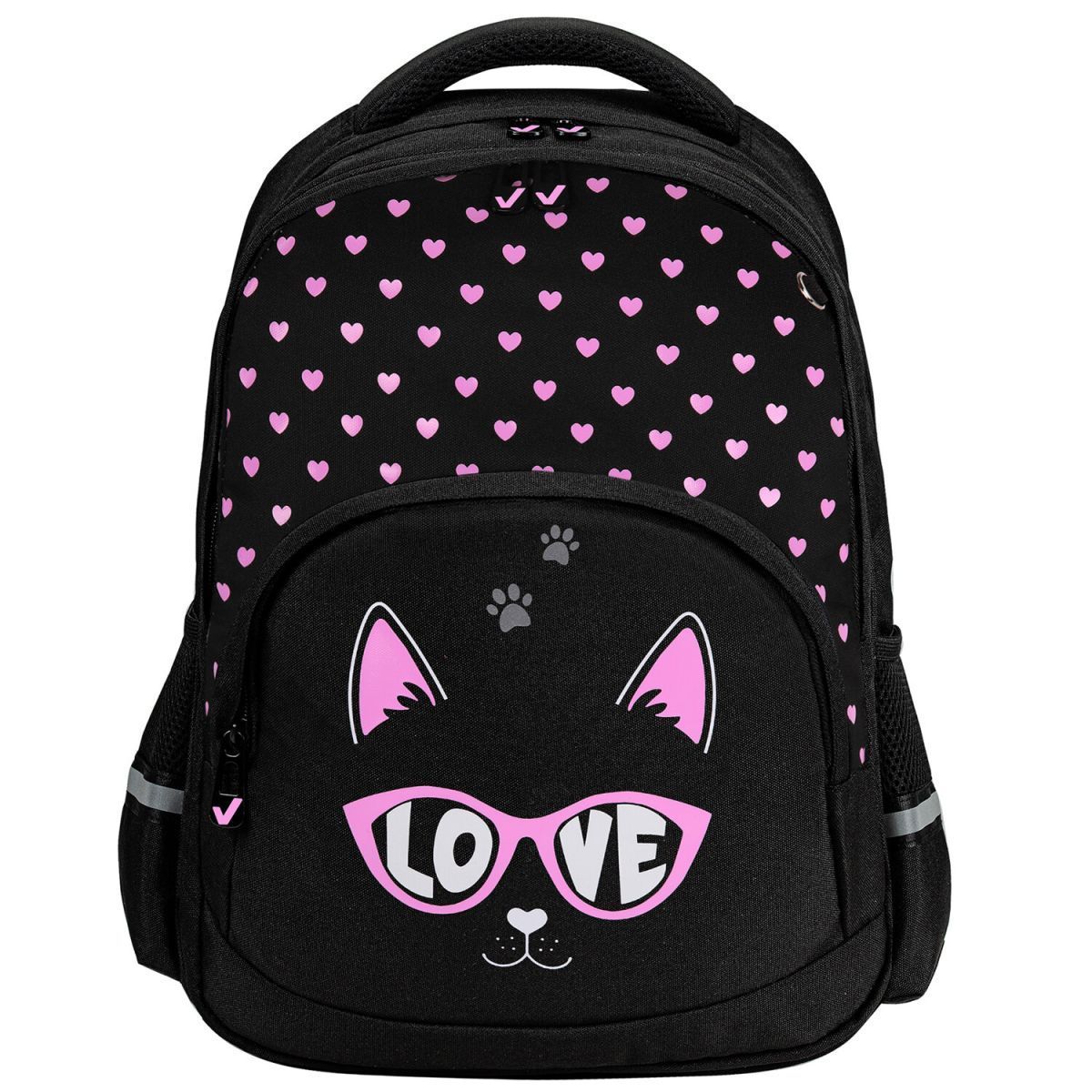 Обложка товара «Рюкзак BRAUBERG SOFT, 2 отделения, 3 кармана, Cool cat, СВЕТЯЩИЙСЯ, 40х31х15 см, 273118»