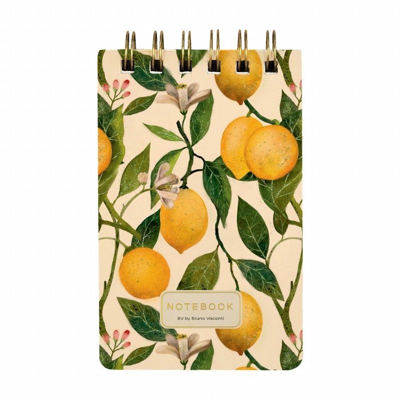 Обложка товара «БЛОКНОТ НА ГРЕБНЕ «CUTE JOURNAL» A6-, BV, 100 Л. "FLORA.PARADISE.LEMONS" ЛИНЕЙКА»