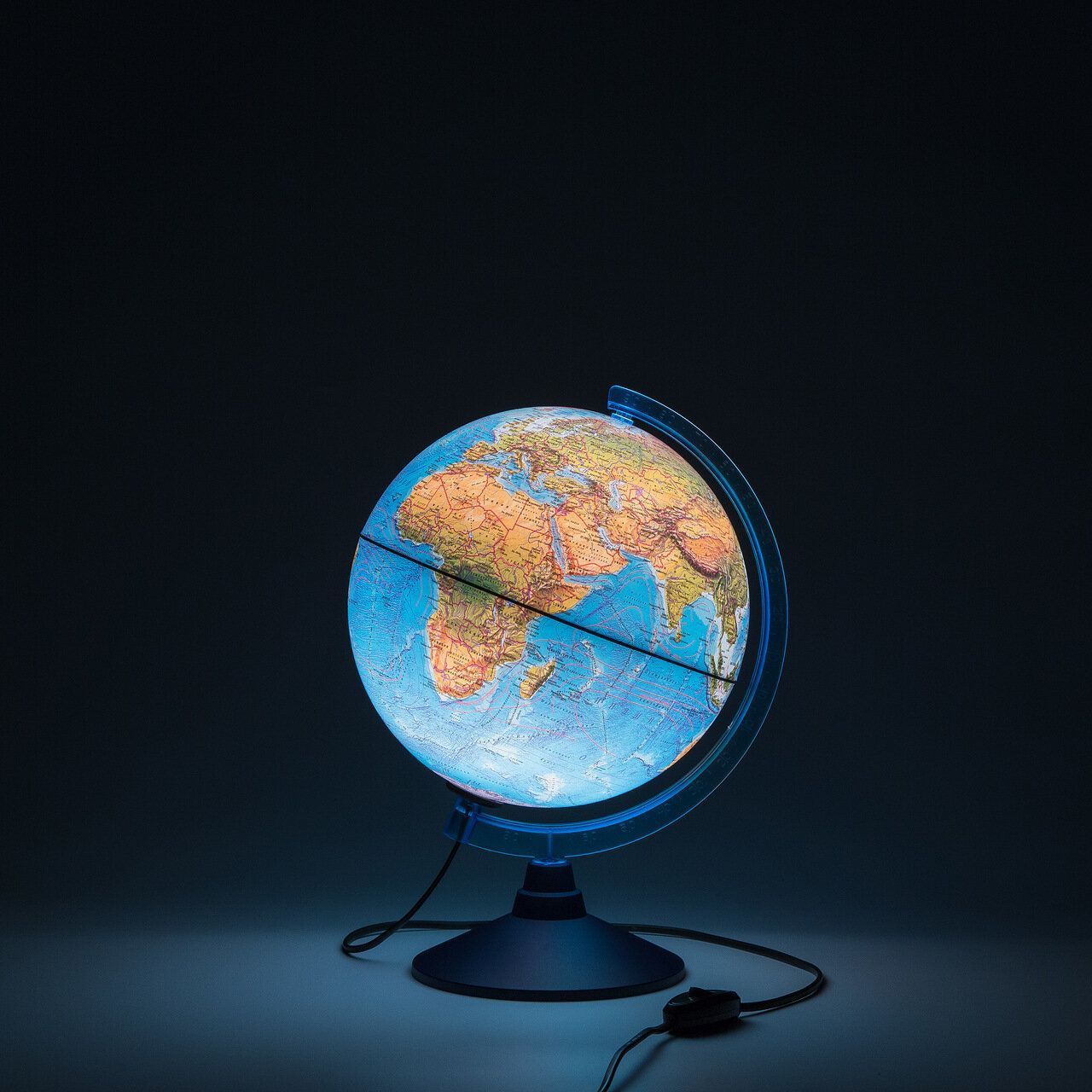 Глобус Земли ландшафтный 250мм.с подсветкой Классик Евро