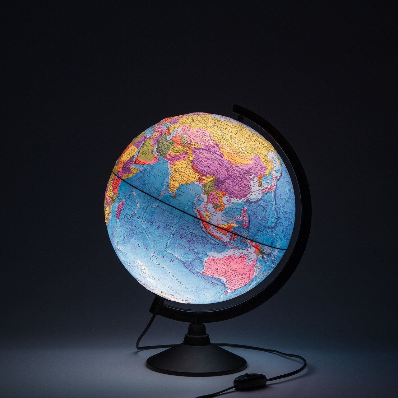 Глобус Земли политический 320 мм с подсветкой Рельефный Классик
