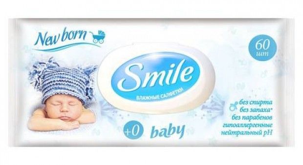 SMILE BABY ФИТОЛИНИЯ ВЛАЖ.САЛФЕТКИ С КЛАПАНОМ 60 ШТ