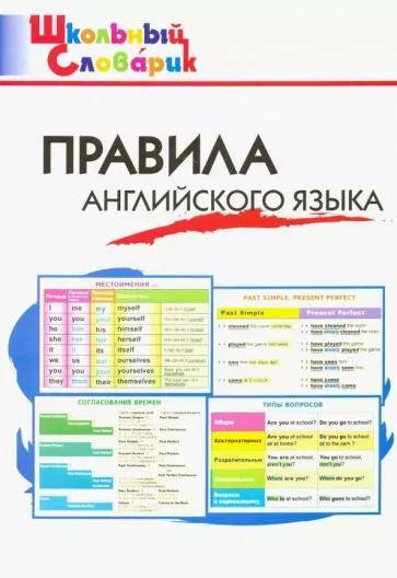 Английский язык Правила английского языка Школьный словарик Г.Г. Кулинич (2023)