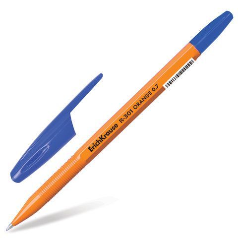 Обложка товара «Ручка шариковая ErichKrause R-301 Stick Orange 0.7, цвет чернил синий »