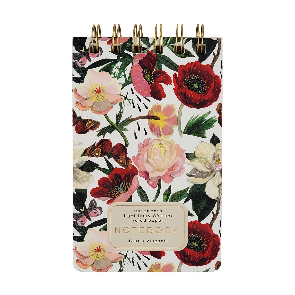 Обложка товара «БЛОКНОТ НА ГРЕБНЕ «CUTE JOURNAL» A6-, BV, 100 Л. "ПИОНЫ" ЛИНЕЙКА»