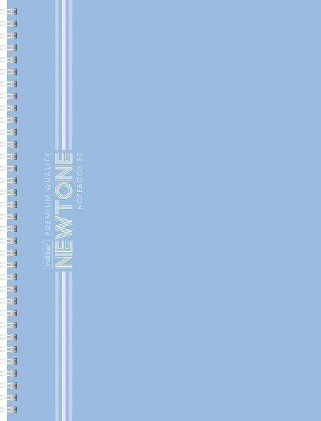 Тетрадь 80л А4ф 220х295мм ЛИНИЯ 80г/кв.м Многоуров.перфорация Soft-touch на гребне NEWtone PASTEL Голубая дымка