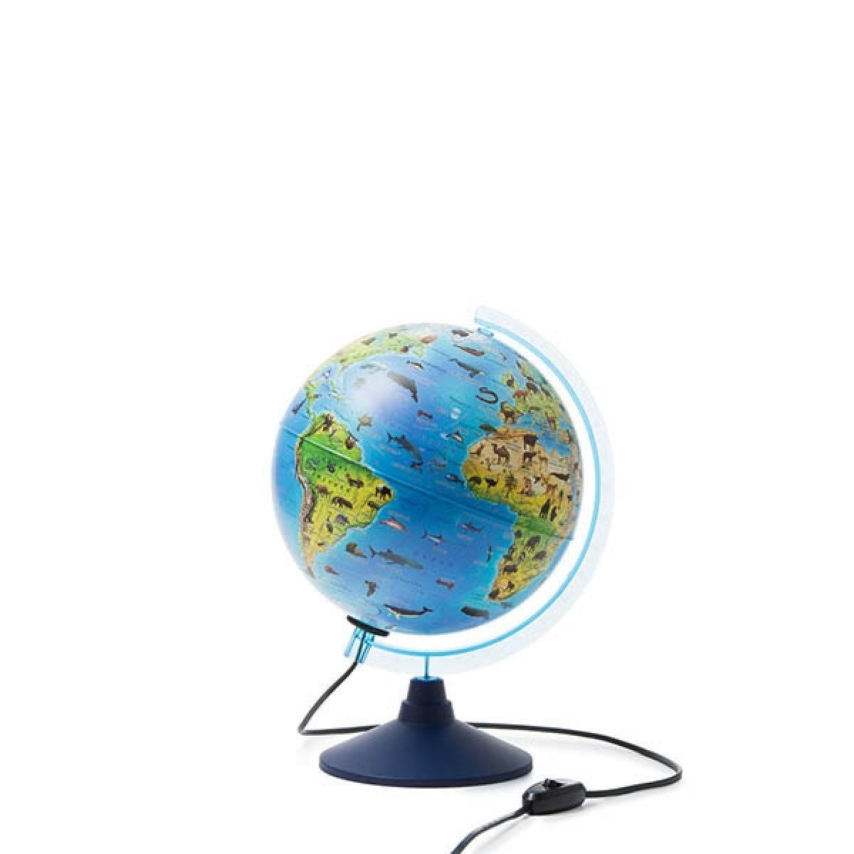 Глобус Зоогеографический (Детский) на английском языке с подсветкой