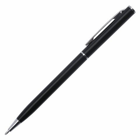 Ручка подарочная шариковая BRAUBERG Delicate Black, корп.черн, узел 1мм, линия 0,7мм,синяя,141399