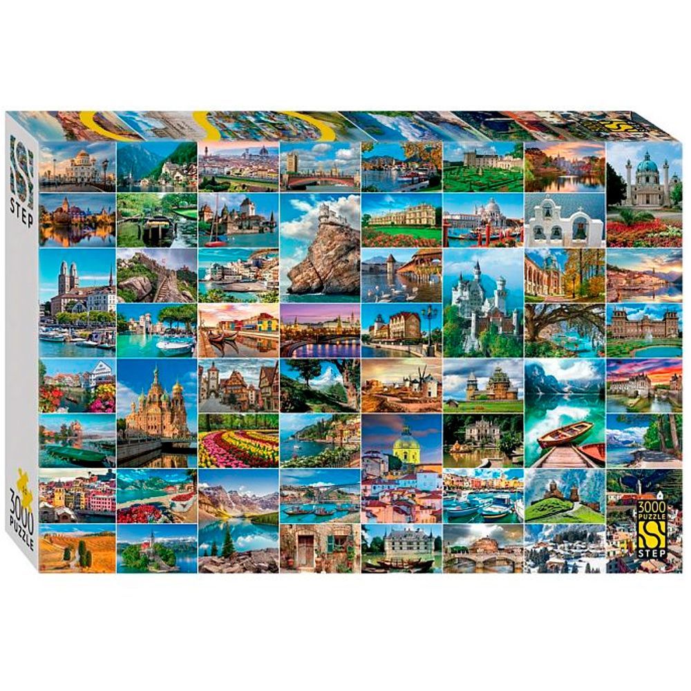 Обложка товара «Мозаика "puzzle" 3000 "Достопримечательности Европы"»