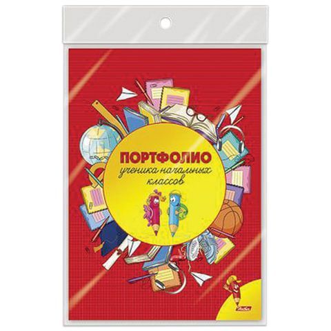 Обложка товара «ПОРТФОЛИО ученика начальных классов 16л А4ф-Веселые карандаши- в пакете с европодвесом»
