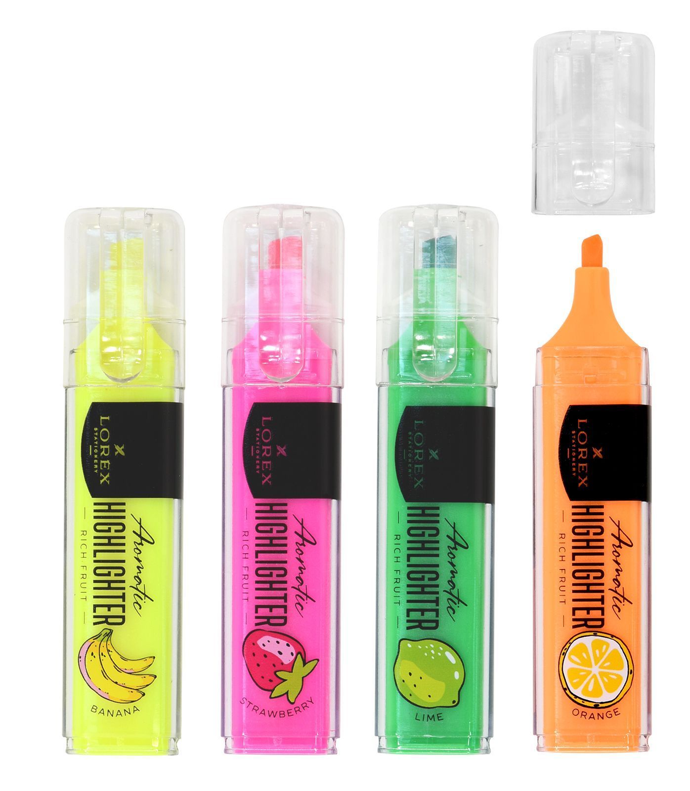 Текстовыделитель ароматизированный LOREX RICH FRUIT 1-3,5 мм ассорти