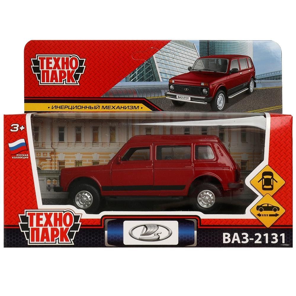 Обложка товара «Машина металл LADA 4x4 2131 12 см, двери, багаж, инерц, красный, кор. Технопарк »