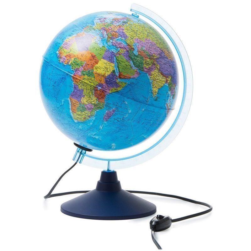 Глобус "День и ночь" с двойной картой - политической Земли и звездного неба с подсветкой