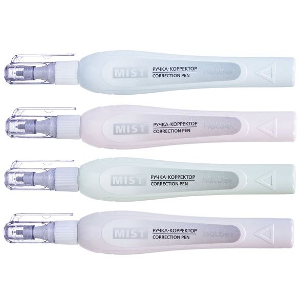 Обложка товара «Ручка-корректор Hatber Mist  7ml с гибрид.наконечником с колпачком и клипом  в картонной Дисплей-витрине»
