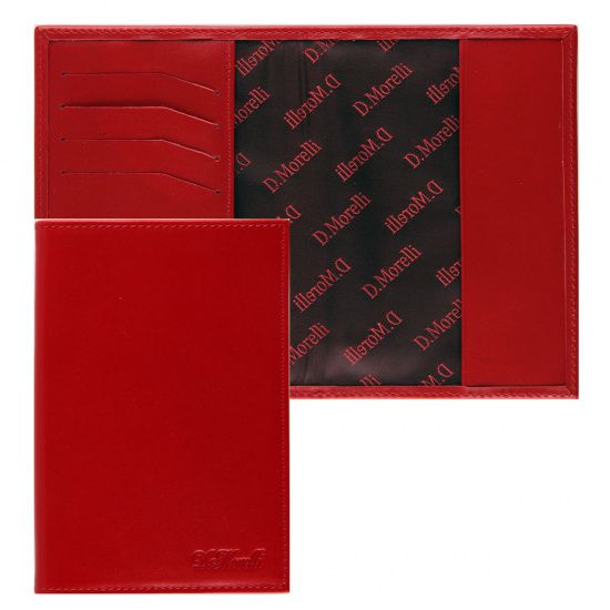 Обложка для паспорта с отделением для карт Red-2