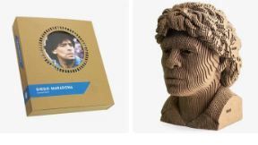 QBRIX Картонный 3D конструктор Диего Марадона