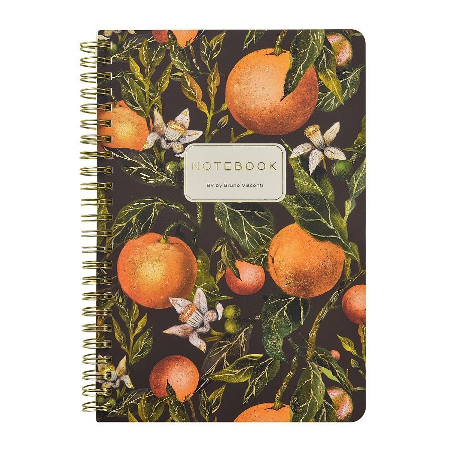 Обложка товара «ТЕТРАДЬ НА ГРЕБНЕ, А5, Bruno Visconti "FLORA.PARADISE.ORANGES" 60л. клетка»