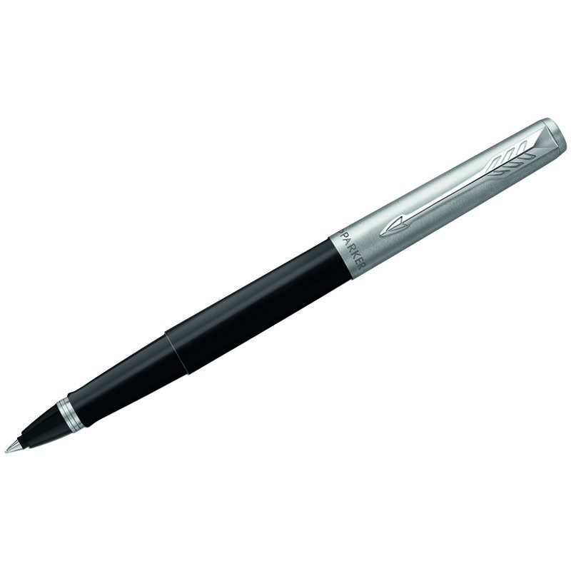 Ручка-роллер Parker "Jotter Black Chrome" черная, 0,8мм