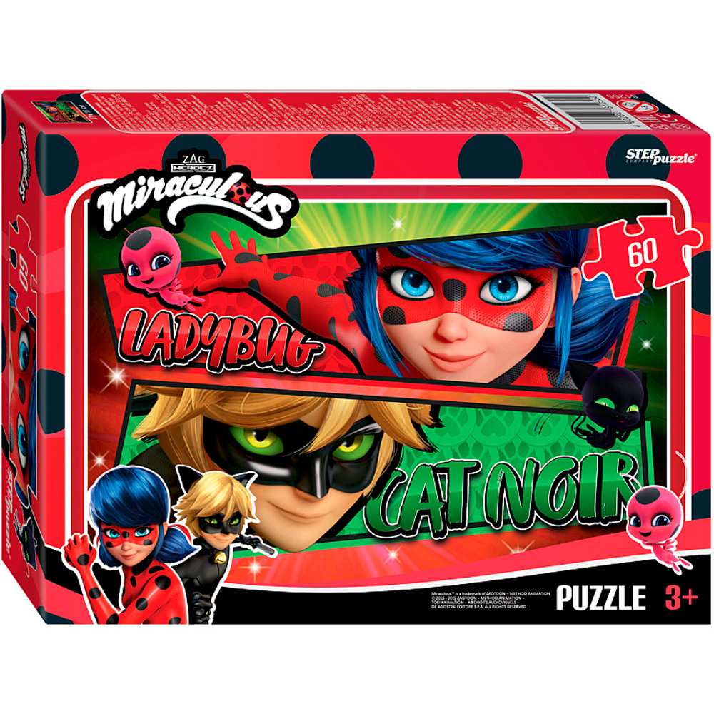 Обложка товара «Мозаика "puzzle" 60 "Леди Баг и Супер-Кот" (ZAGTOON – METHOD)»